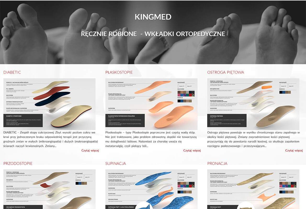 Strona www wykonana dla:  Kingmed - Producent wkładek ortopedycznych